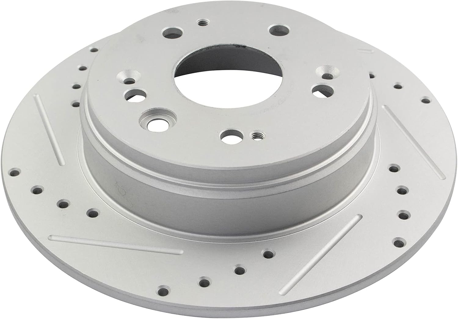 TRQ Front and Rear Performance Brake Rotors Set Premium G-Coated Cross Drilled & Slotted Compatible with 2002-2004 Honda CR-V
