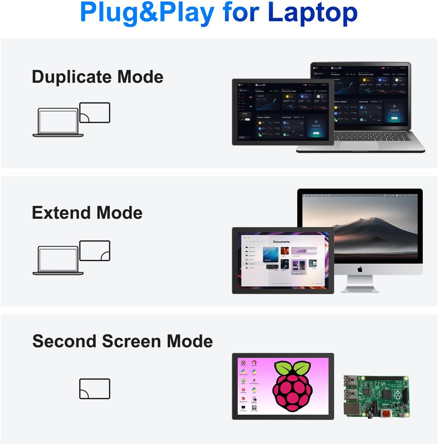 MAGEX 10.1 Inch Touch Screen Monitor with Case - pi screen IPS FHD 1920x1200, 10-Point, pi display with HDMI Dual-Speaker, pi touchscreen for Pi 5/4/3/2/Zero/Win11/10/8/7/VESA, Fan, Stand, Driver-Free