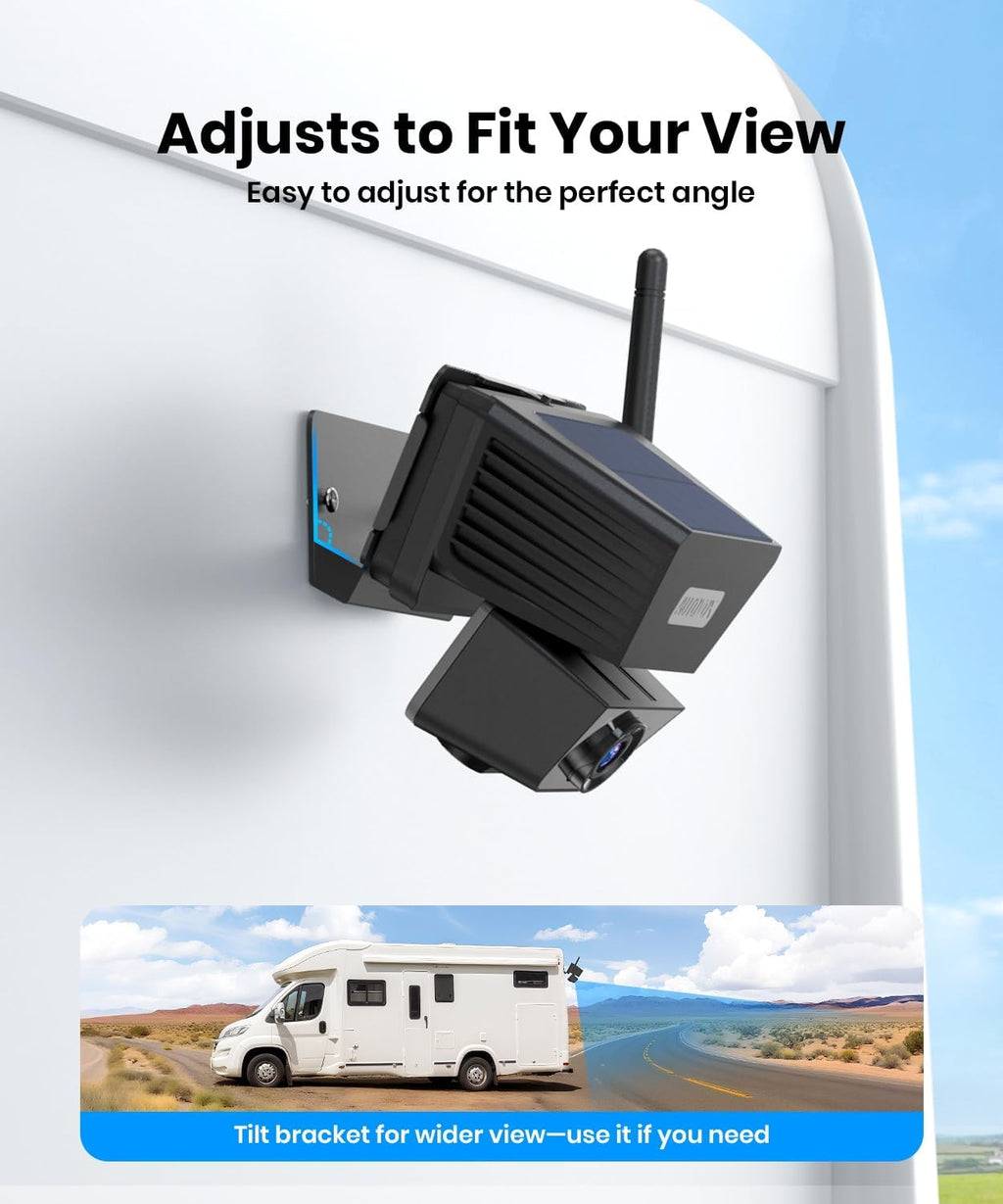AUTO-VOX Wireless Backup Camera Solar Magnetic: 1-Min DIY Install, 5' 1080P Hd Dual Channel Monitor, Protective Carry Case, Stable Signal, IP69 Waterproof Back Up Systems Camera for Truck,Car,Trailer
