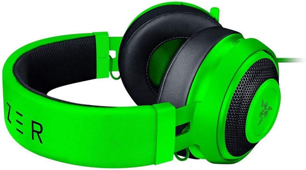 Razer Kraken Pro V2: Lightweight Aluminum Headband - Retractable Mic - in-Line Remote - Gaming Headset Works with PC, PS4, Xbox One, Switch, & Mobile Devices - Green