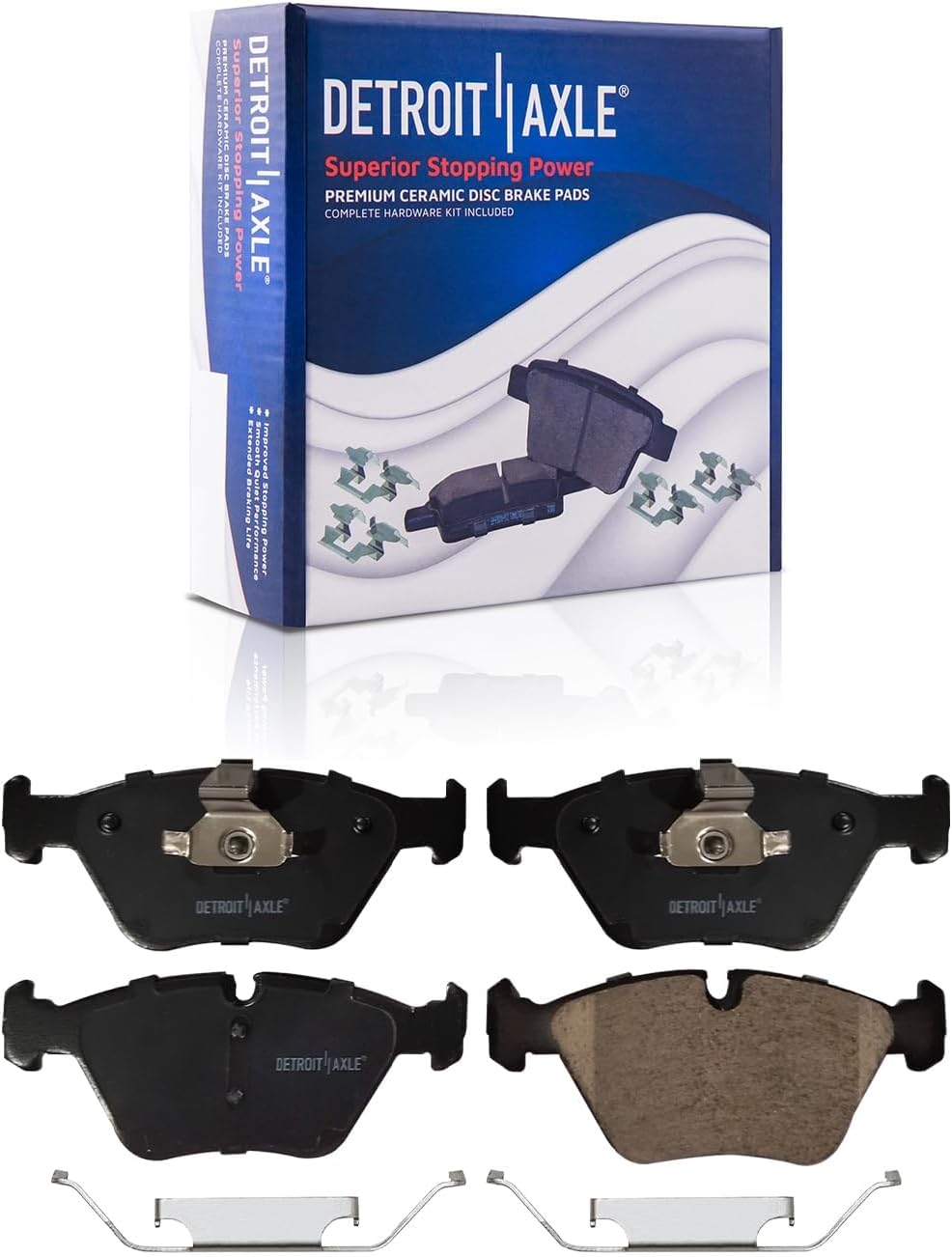 Detroit Axle - Brake Kit for 2004-2010 BMW X3 2005 2006 2007 2008 2009 Replacement Disc Brake Rotors Ceramic Brakes Pads Front and Rear