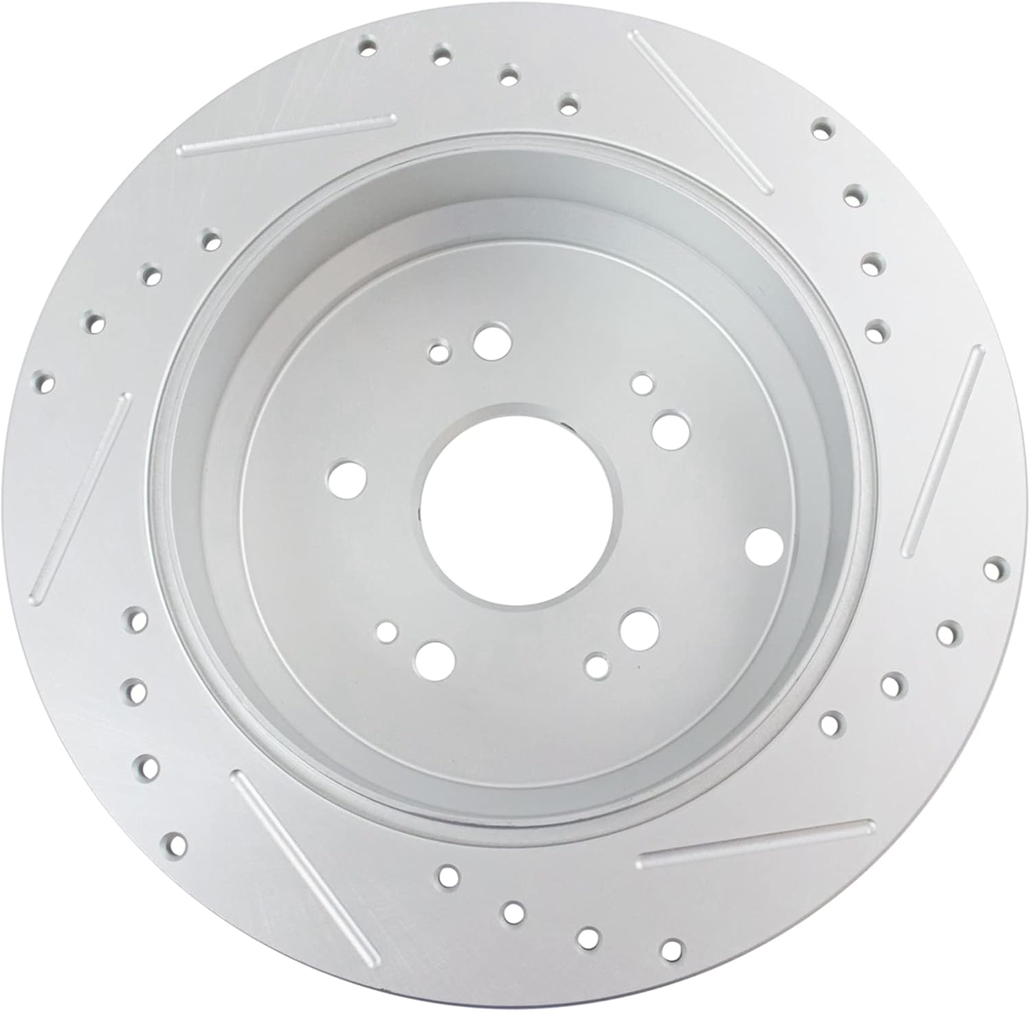 TRQ Performance Front and Rear Brake Rotor Set G Coated Drilled and Slotted Compatible with 2012-2016 Honda CR-V