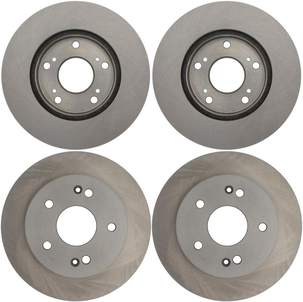 Brake Rotors Brakes and Rotors Kit Front and Rear Automotive Replacement Brake Rotor Parjanyay Set 4 for Honda Civic 2006-2011