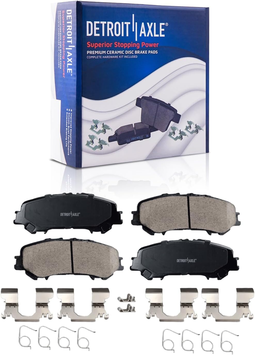 Detroit Axle - Rear Brake Kit for 2017-2018 Nissan TITAN Drilled and Slotted Disc Brake Rotors Ceramic Brakes Pads with Hardware Replacement : 14.37' inch Rotors