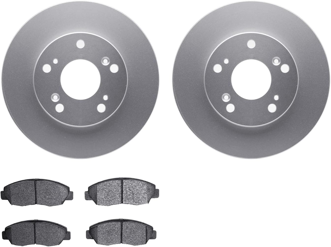 Dynamic Friction Company Front Brakes and Rotors| Automotive Replacement Brake Kits| Front 5000 Advanced Brake Pads and Rotors Kit| Fits 2006-2011 Honda Civic