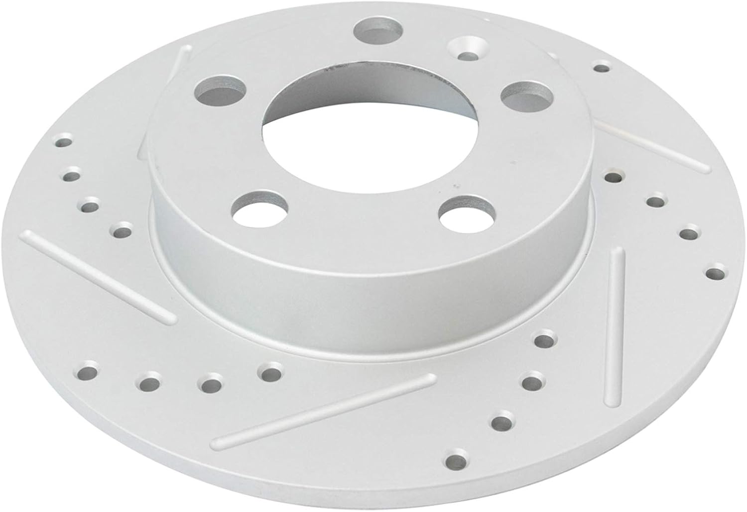 TRQ Performance Front and Rear Brake Rotor Set G Coated Drilled and Slotted Compatible with 2000-2006 Audi TT TT Quattro 2003 Volkswagen Golf 2004-2005 Jetta