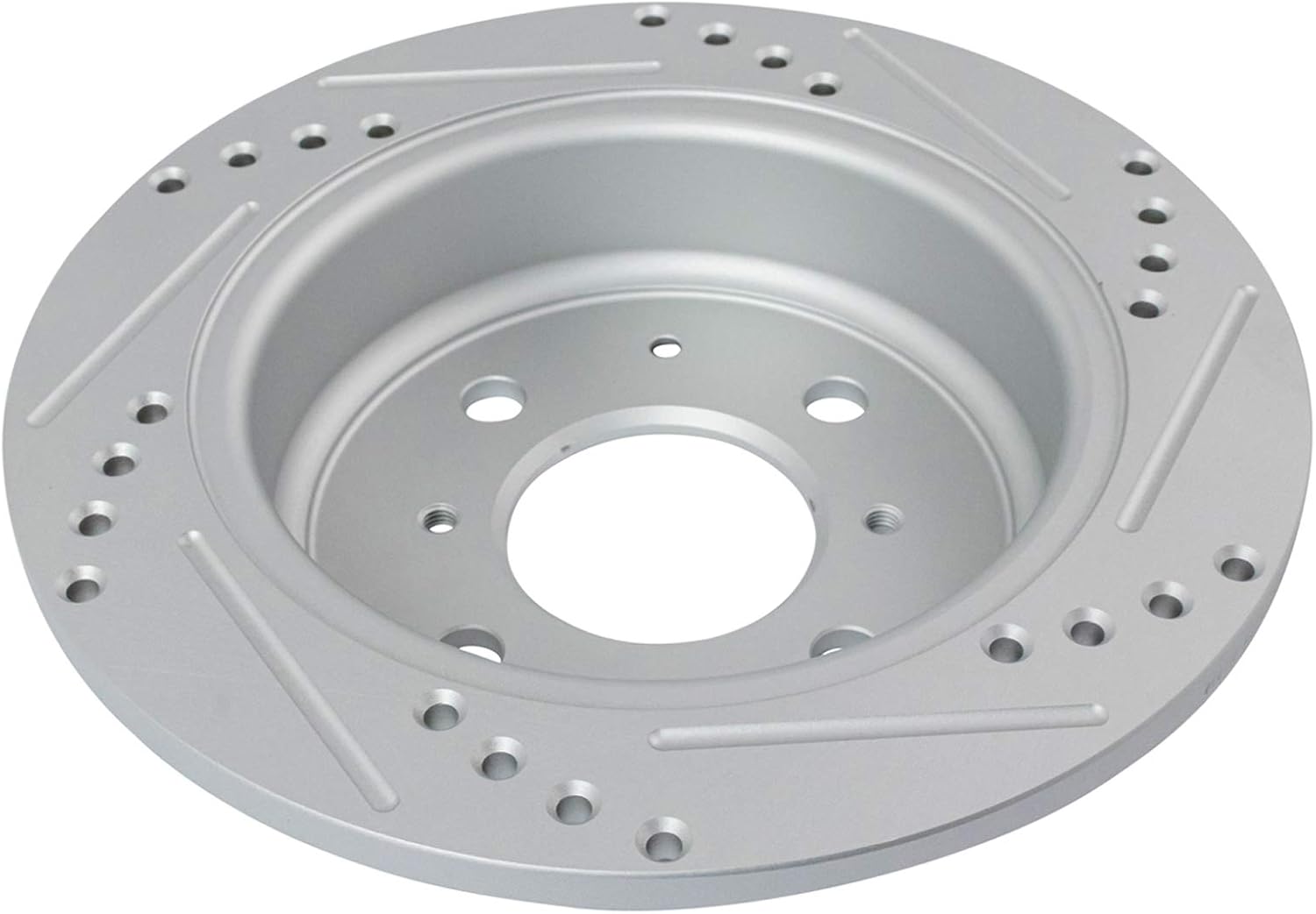 TRQ Performance Front and Rear Brake Rotor Set G Coated Drilled and Slotted Vented Solid Compatible with 1990-1994 Acura Integra