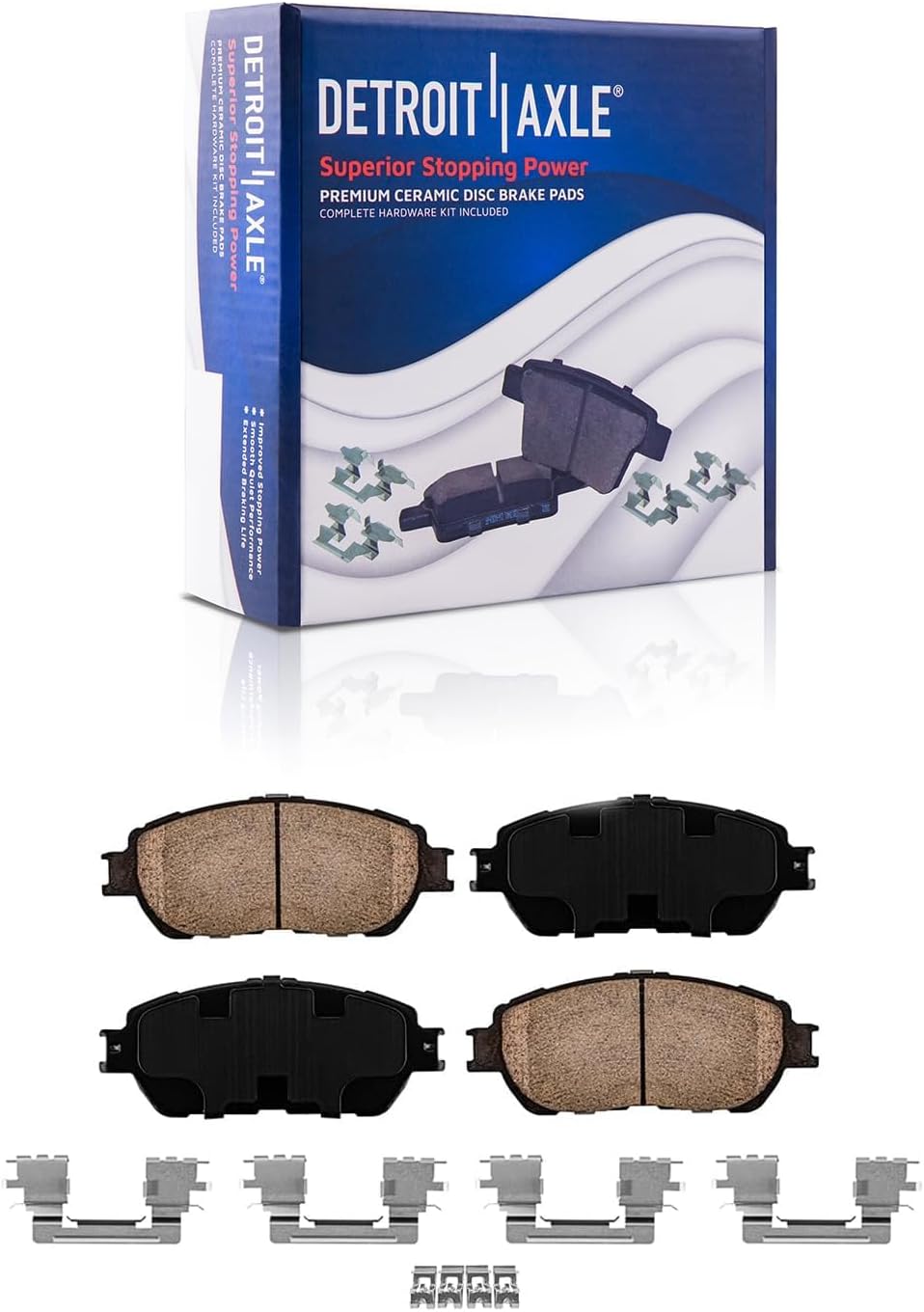 Detroit Axle - 5-Lug Front Brake Kit for 2005-2015 Toyota Tacoma Base Drilled & Slotted Brake Rotors 2006 2007 2008 2009 2010 2011 2012 2013 2014 Ceramic Pads Replacement : 10.83' Front Rotor