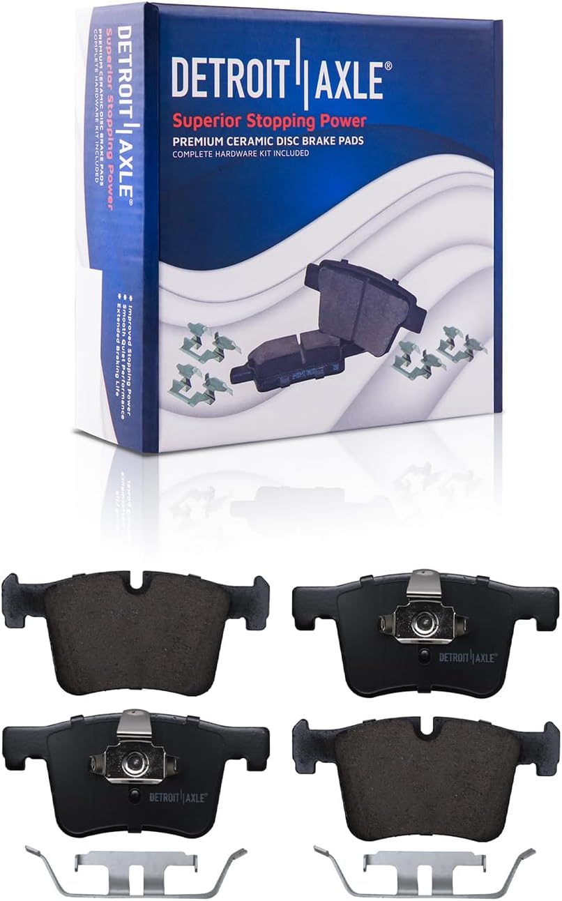 Detroit Axle - Front Brake Kit for 2011-2017 BMW X3 2015 2017 2018 X4 Disc Brake Rotors Ceramic Brakes Pads 2012 2013 2014 2016 Replacement