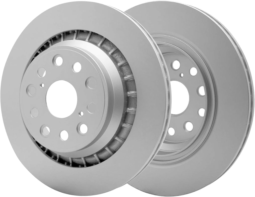 Detroit Axle - 6pc Rear Brake Kit for 2018-2025 Lexus LS500 LS500h 2021-2025 Toyota Mirai, Disc Brake Rotors Ceramic Brakes Pads with Hardware Replacement : 13.19' inch Rotors