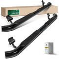 YHTAUTO 3 Inch Running Boards Side Steps Compatible with Ford F-150 2015-2026, Extended Cab, Round Carbon Steel Black Powder, Truck Cab Side Step Rails Off-Road Exterior Accessories, Set of 2