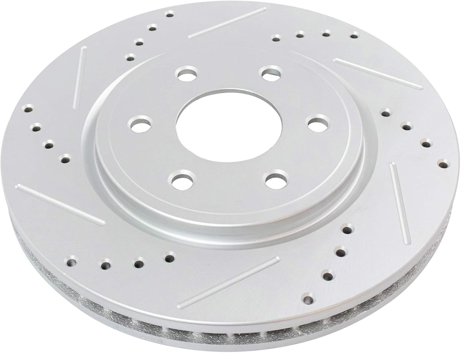 TRQ Performance Front and Rear Brake Rotor Set G Coated Drilled and Slotted Compatible with 2005-2012 Nissan Pathfinder