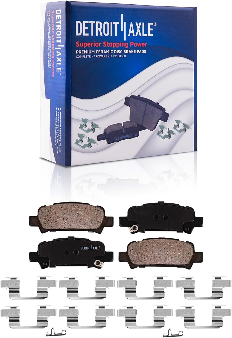 Detroit Axle - Brake Kit for 03-06 Subaru Baja, 02-04 Legacy Outback Replacement 2002 2003 2004 2005 2006 Disc Brake Rotors Ceramic Brakes Pads Front and Rear