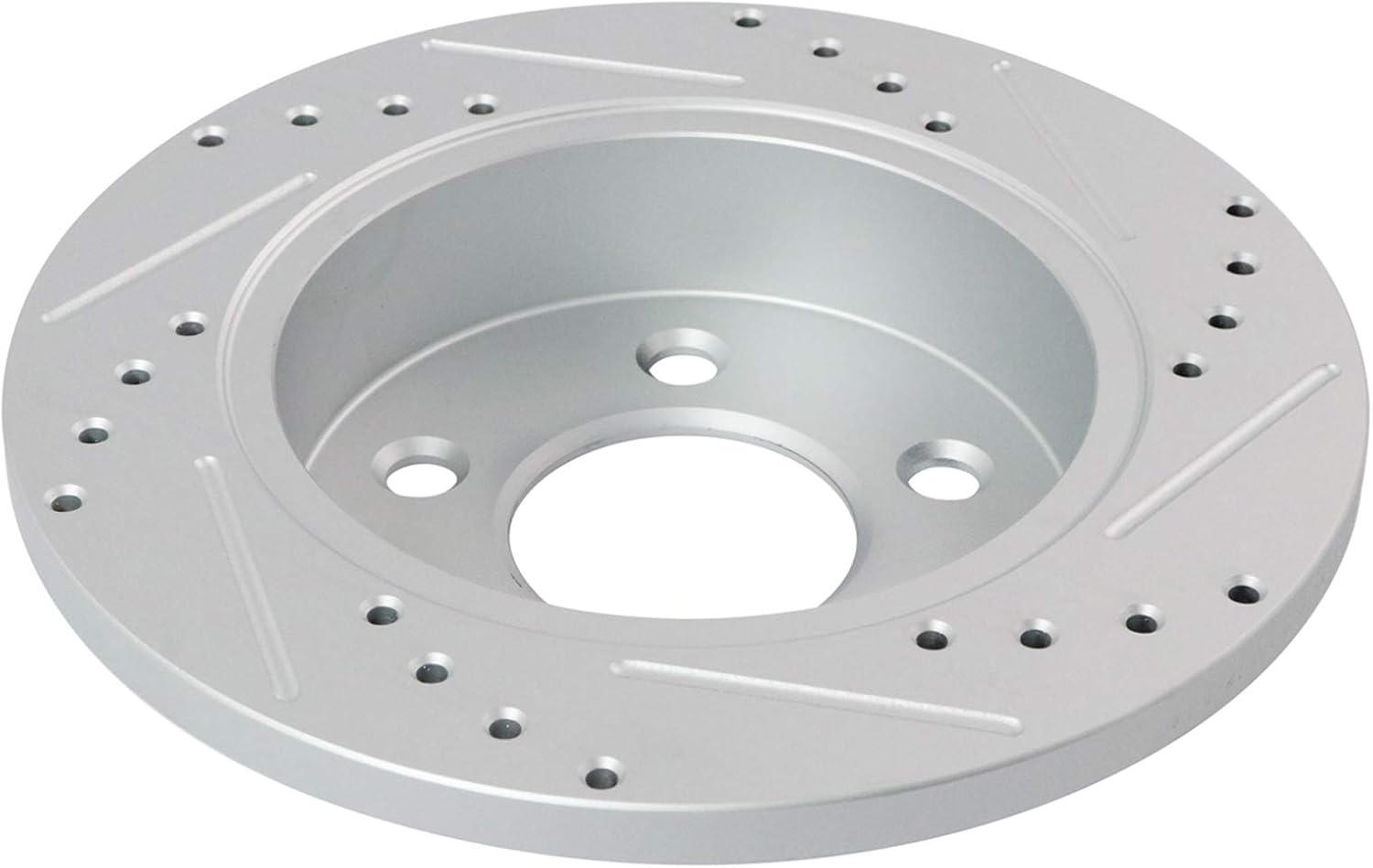 TRQ Performance Front and Rear Brake Rotor Set G Coated Drilled and Slotted Compatible with 1994-2004 Ford Mustang