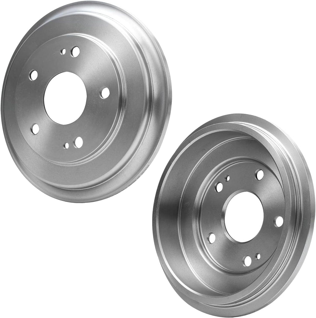 Detroit Axle - Brake Kit for 2012 2013 2014 2015 Honda Civic Front Disc Brakes Rotors Ceramic Pads Rear Brake Drums Semi-metallic Brake Shoes Replacement : 10.31' inch Front Rotor