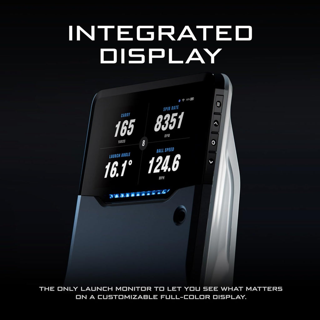 Full Swing Kit Golf Launch Monitor & Simulator Trusted by Tiger Woods | Portable Indoor/Outdoor Swing Data Analyzer | 16 Club & Ball Metrics | 5D Ai Machine Learning Radar | 4K Camera & OLED Display
