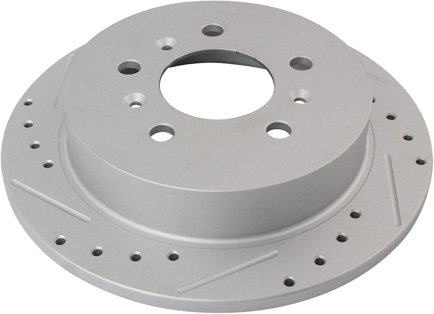 TRQ Performance Front and Rear Brake Rotor Set G Coated Drilled and Slotted Compatible with 2006-2010 Chevrolet Impala 2006-2007 Monte Carlo