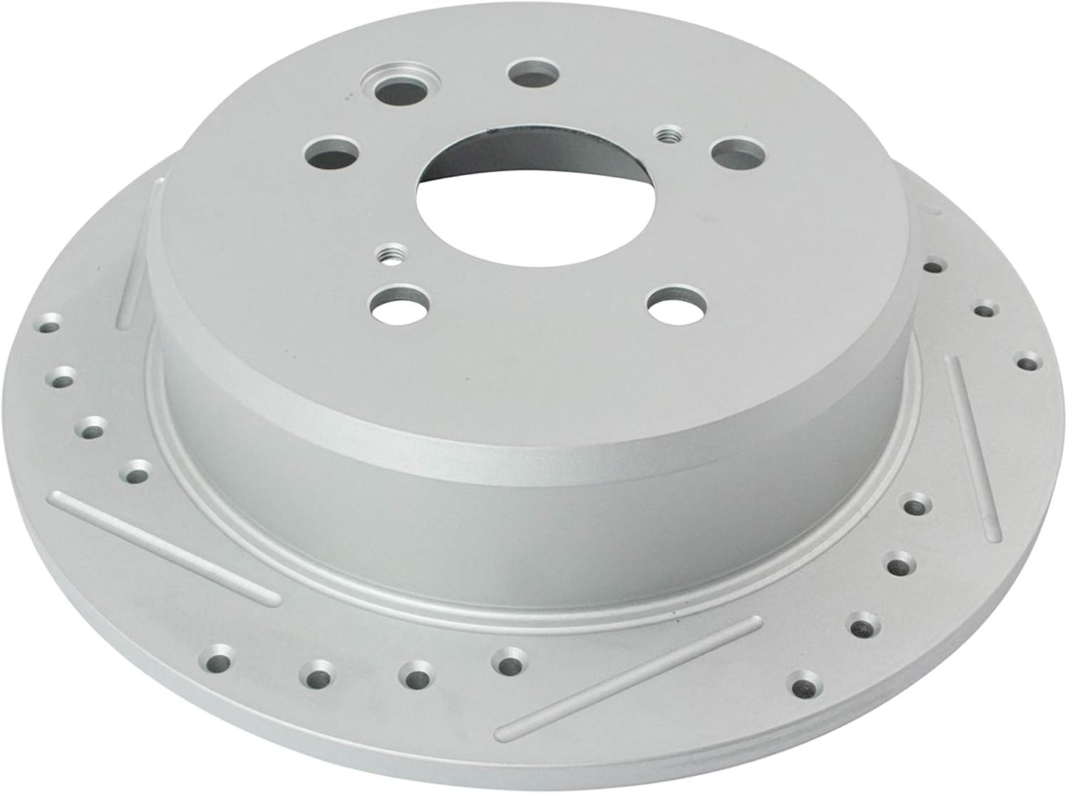 TRQ Performance Front and Rear Brake Rotor Set G Coated Drilled and Slotted Compatible with 2009-2013 Lexus IS250