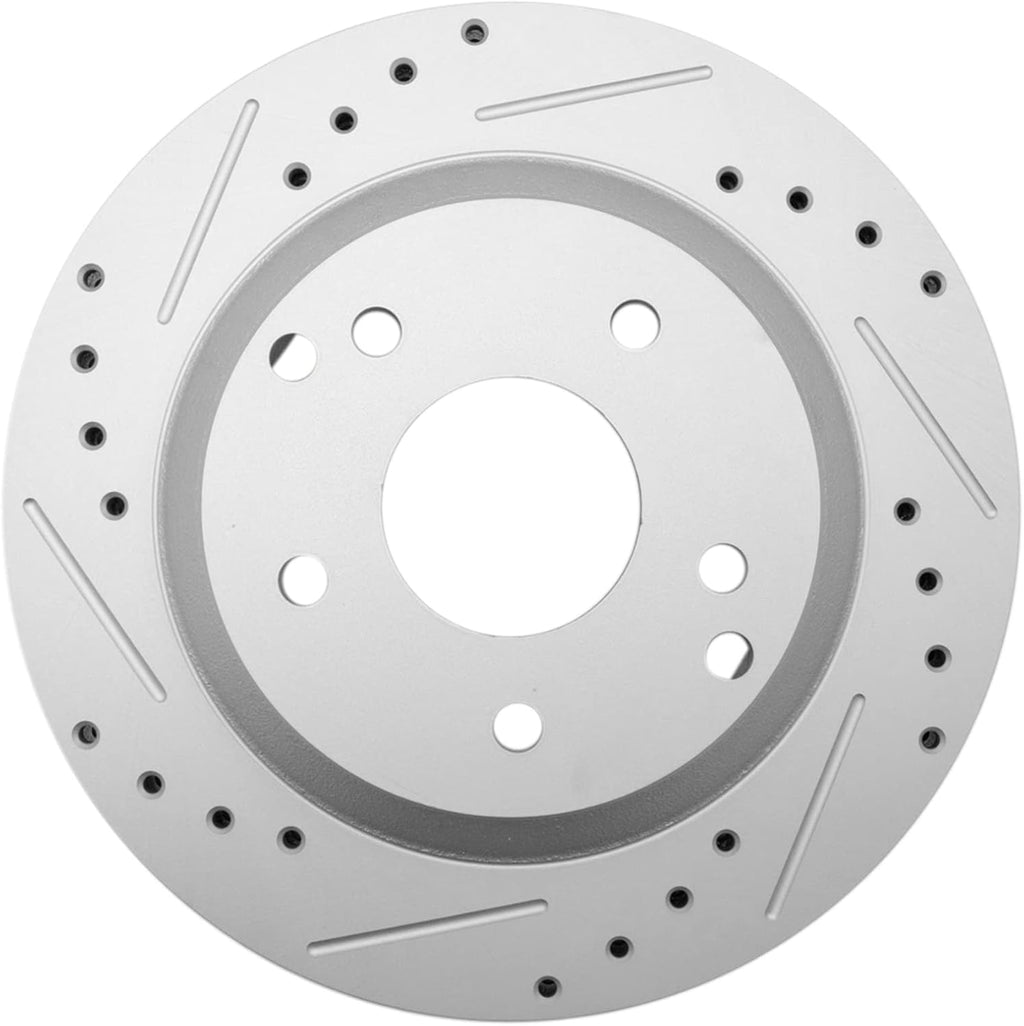 TRQ Performance Front and Rear Brake Rotor Set G Coated Drilled and Slotted Compatible with 1988-1996 Chevrolet Corvette