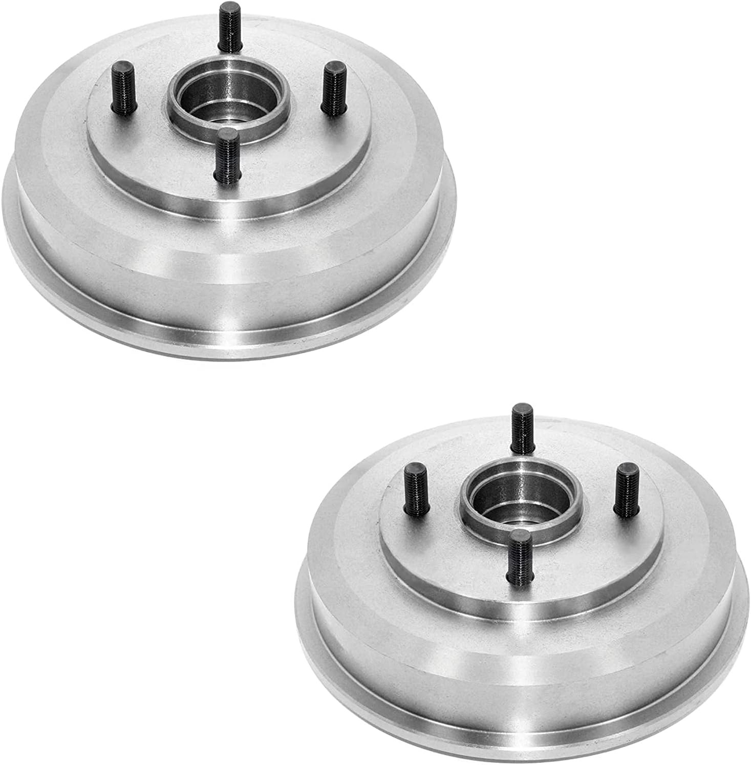 Detroit Axle - Brake Rotors Drums for Ford 2005 2006 2007 Focus, Front Disc Brake Rotors Rear Brake Drums w/Bearings Replacement Brakes