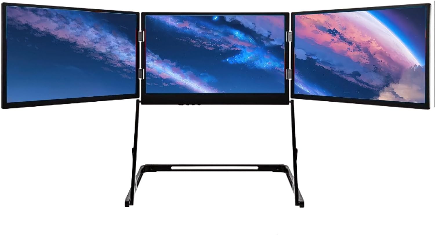 Laptop dual monitors, monitor extender, 15.6-inch portable laptop screen extender, thin and foldable, creating a multi-screen workstation anytime, perfect for business trips, cafes, or travel.