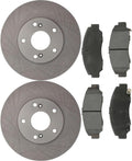 Brake Pads w/Vented Rotors 11.1inch (282mm) for Honda Civic 1.8L 2006 2007 2008 2009 2010 2011, for Acura CSX 2.0L 2006 2007 2008 2009 2010 2011 6Pcs Front Replacement Brakes Kit