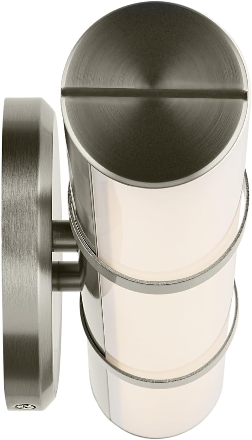 Kichler Rosh 18' LED Bathroom Vanity Light Fixture with White Glass in Brushed Nickel, Modern Minimalist Bath Bar for Mirror, Dimmable (18' W x 5' H), 55187NILED