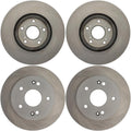 Brake Rotors Brakes and Rotors Kit Front and Rear Automotive Replacement Brake Rotor Parjanyay Set of 4 for Acura CSX 2007-2010, for Acura ILX 2013-2015, for Honda Civic 2006-2015