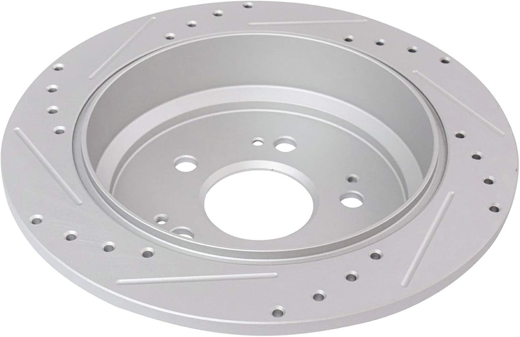 TRQ Performance Front and Rear Brake Rotor Set G Coated Drilled and Slotted Vented Solid Compatible with 2005-2010 Honda Odyssey