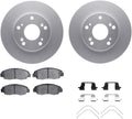 Dynamic Friction Company Front Brake Kit Fits 2006-2011 Honda Civic| 5000 Advanced Pads, Blank Rotors| Hardware| 10.3' Front