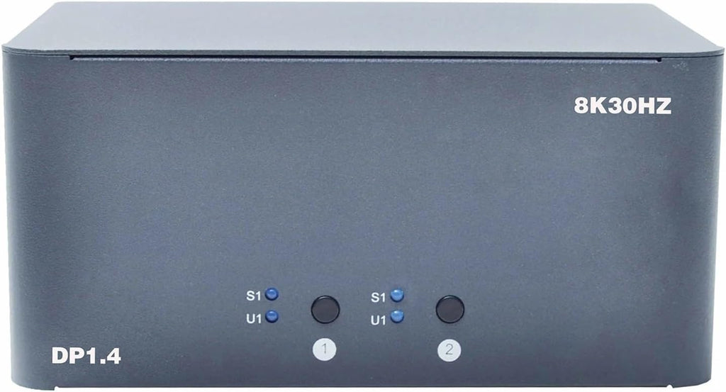 8K Triple Monitor DisplayPort 1.4 KVM Switch, HDR10, USB 3.2 Gen 2, Hotkey, VRR, Multi-Monitor, 32.4 Gbps Bandwidth