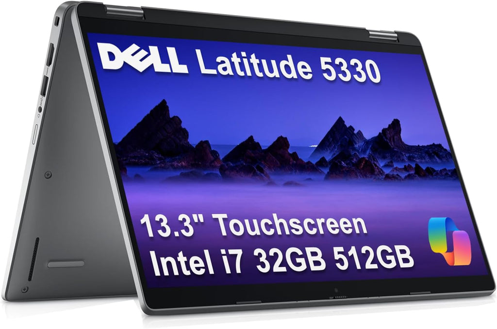 Dell Latitude 5000 13.3' 2-in-1 Business Laptop (FHD Touchscreen, Intel 10-Core i7-1265U vPro, 32GB RAM, 512GB SSD), 2x Thunderbolt 4, Backlit, Fingerprint, Webcam, Wi-Fi 6E, Win 11 Pro w/AI Copilot