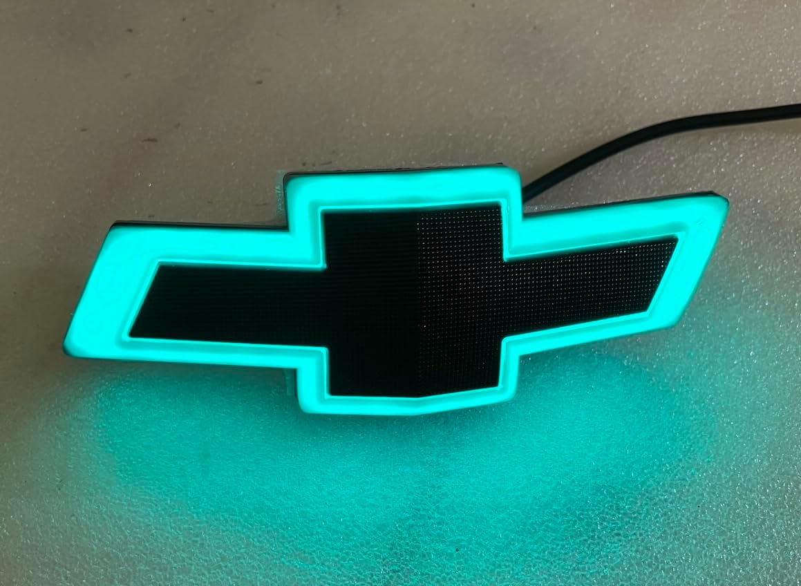 Autogem 2016–2024 Chevrolet Camaro RGB Lighted Grille Emblem – Black Exterior LED Bowtie Badge