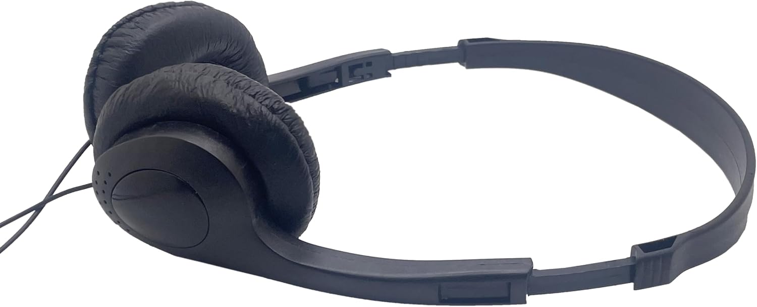 Soundnetic SN270USB Bulk School Headphones – USB Classroom Headphones with Vinyl Earcups, Durable Low‑Cost Wired Headphones for Testing, Learning, Computers, Laptops, Labs (100 Pack)