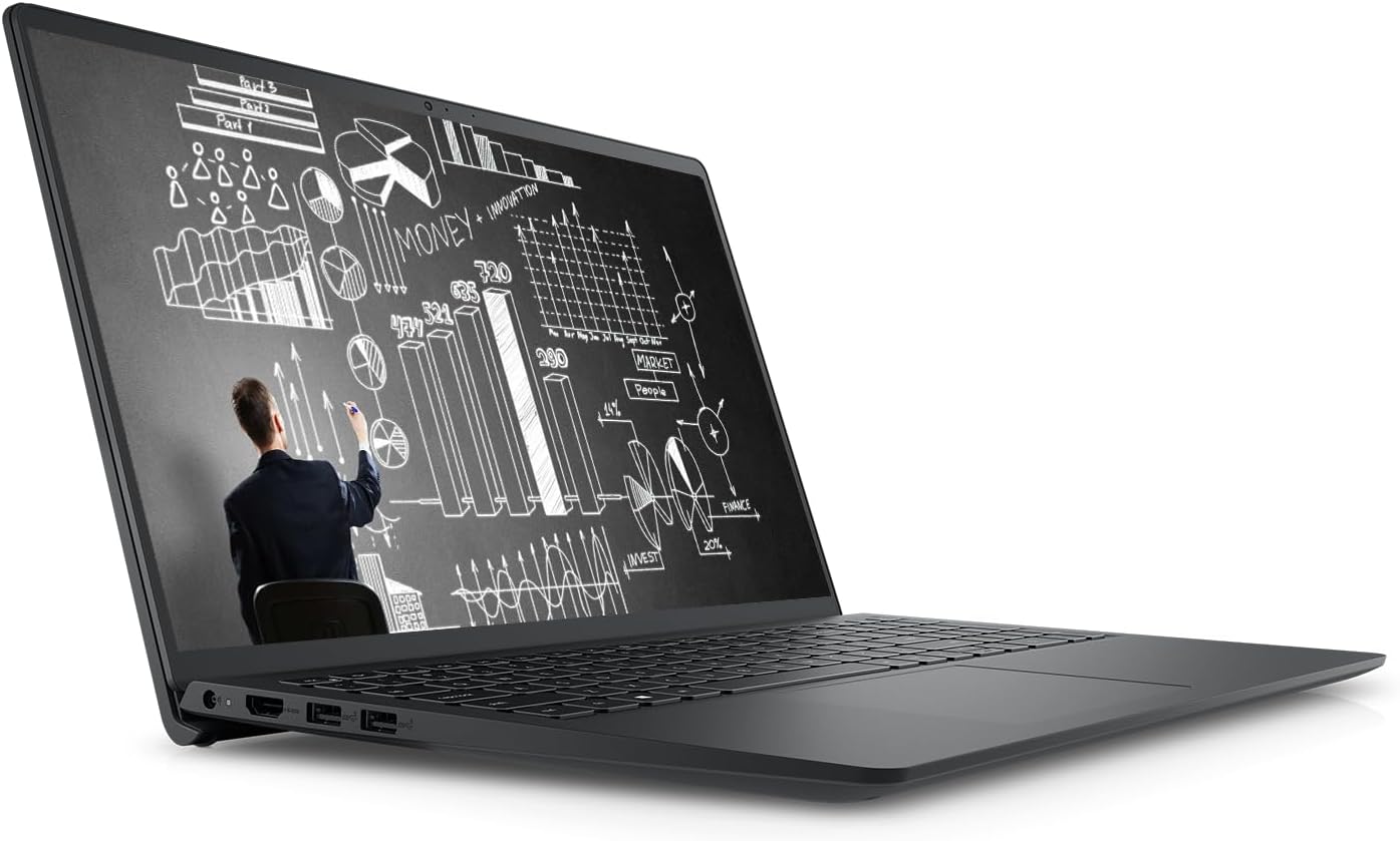 Dell Business Inspiron 3520 15.6' Laptop, Intel Core i7-1255U Processor, 32GB RAM, 2TB SSD, Webcam, HDMI, SD-Card Slot, Wi-Fi 6, Windows 11 Pro, Black