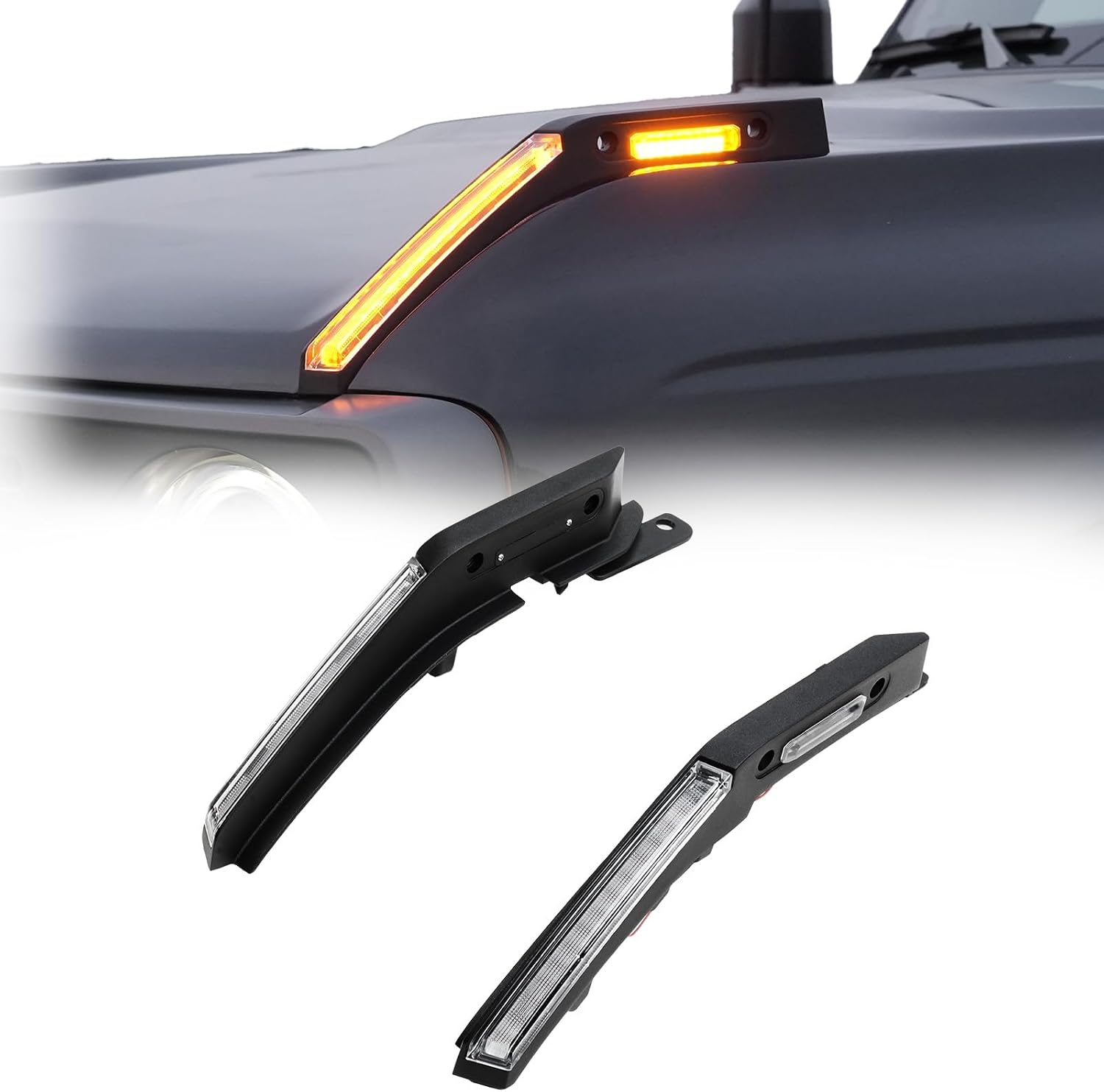 Mabett Trail Sight Light with Built-in Marker Lights for Ford Bronco 2026 2021–2025, Upgrade Hood LED Light Fit for Bronco Accessories 2/4-Door, Turn Signal and Marker Lighting
