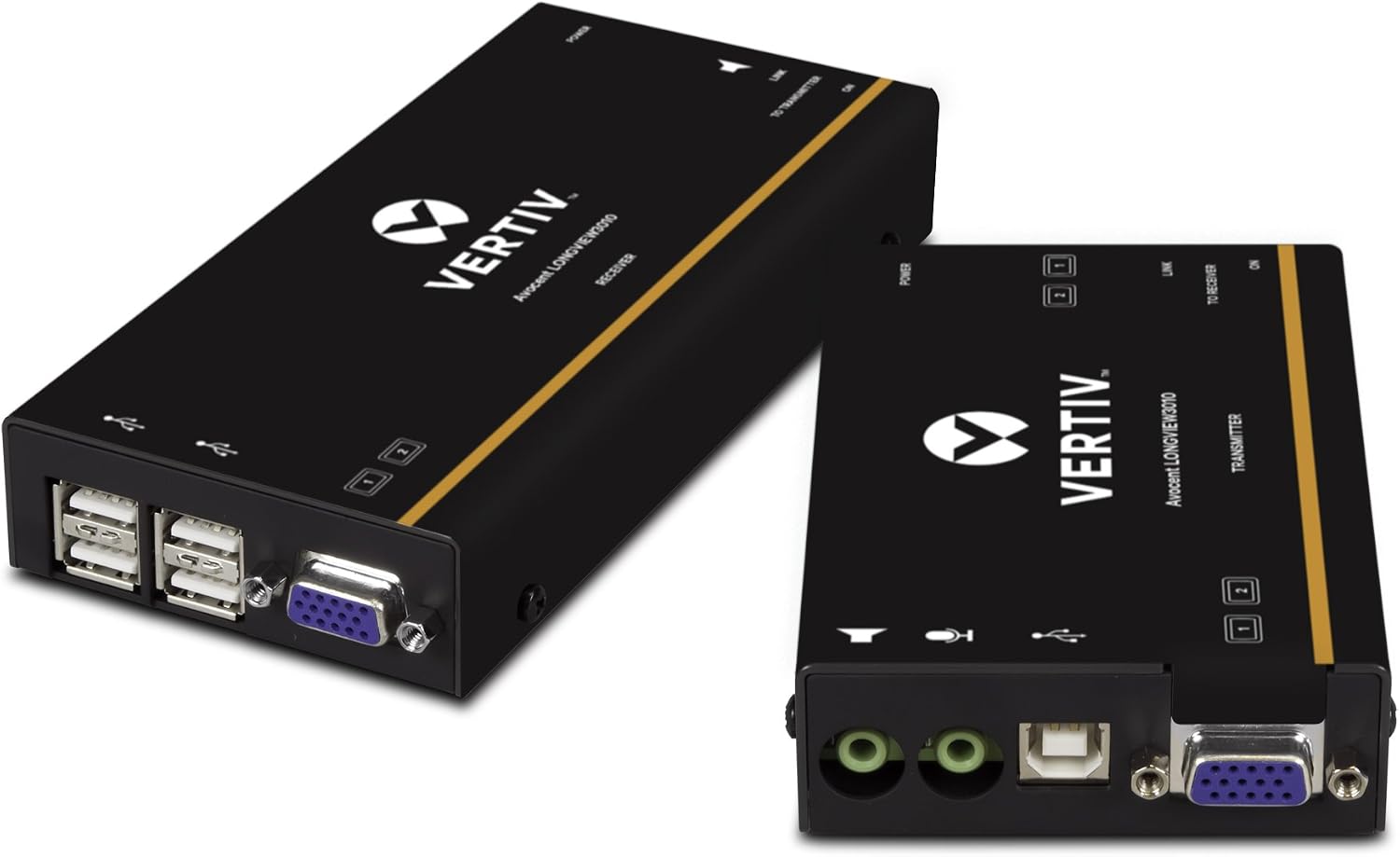 Vertiv Avocent LV 3010P KVM Extender Kit with Receiver & Transmitter, VGA, Single Monitor, Extend up to 300 m. / 1,000 ft. (3010P) (LV3010P)
