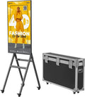 MWE 43 Inch Mobile Digital Signage Display Kiosk with Flight Case, Portable Digital Poster with Screen Mirroring App Publishing, Advertising Display Kiosk, Android OS