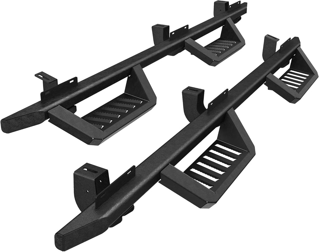 Running Boards Compatible with 2007-2018 Jeep Wrangler JK 4 Doors, 5.2' Side Step Rails, Heavy-Duty Black Carbon Steel Nerf Bars for Wrangler JK (07-18 JK 4 Doors)
