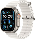 Apple Watch Ultra 2 [GPS + Cellular, 49mm] - Titanium Case With White Ocean Band, One Size (Renewed Premium)