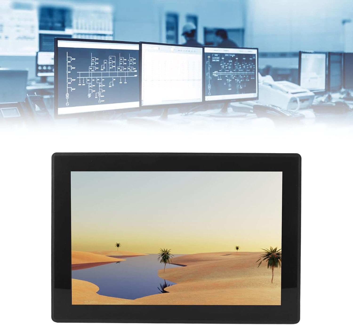 Diyeeni 10.1 in Portable Touchscreen Monitor 1080P HD, Laptop Screen Extender for Travel, 4K HDR Monitor with USB HDML VGA for Laptop Phone PC Tablet (US Plug)