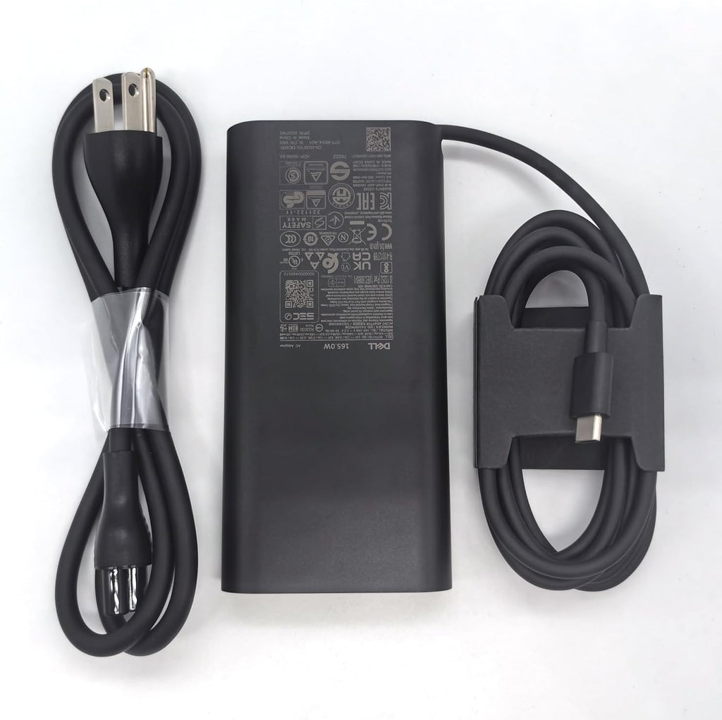 Dell 165W Laptop Charger USB C Type C GAN AC Power Adapter 5.89A 28V, Black, DA165PM210