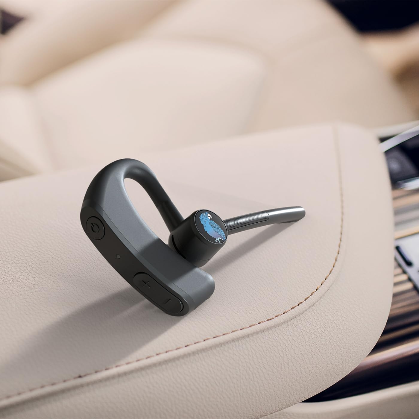 BlueParrott M500‑XT Mono Bluetooth Headset, 93% Noise‑Cancelling AI‑Powered Dual‑Mic, Open‑Ear Design for Rideshare & Delivery Drivers, IP54‑Rated, 11 Hours Talk Time, Black