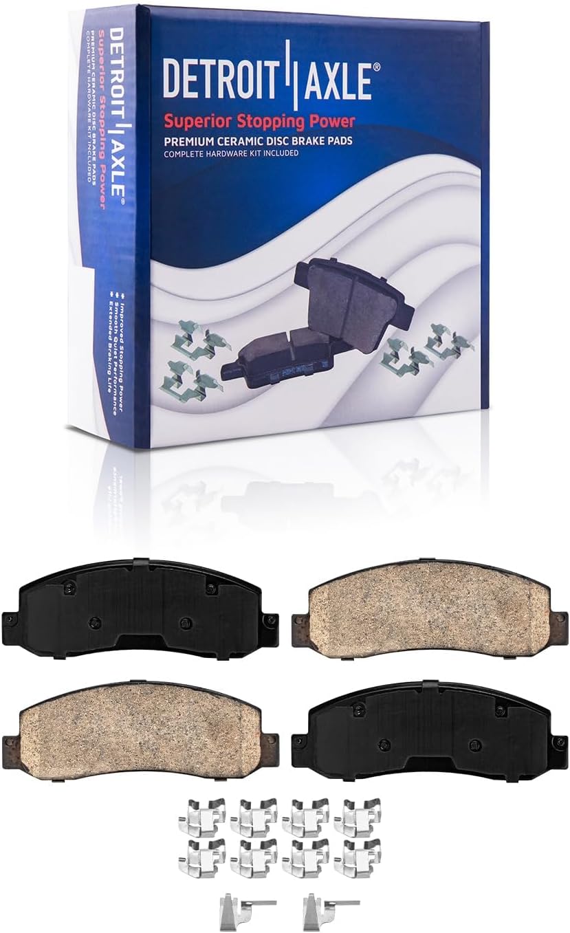 Detroit Axle - 4WD Front Brake Kit for Ford F-250 F-350 F-450 Super Duty Disc Brakes Rotors and Ceramic Brake Pads Replacement