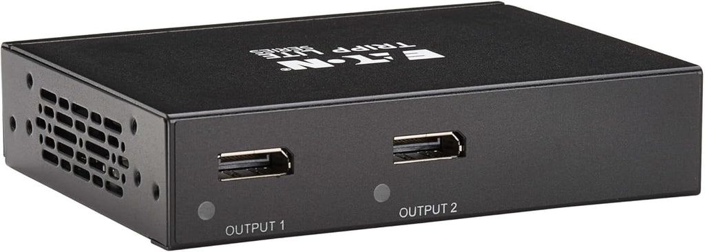 Tripp Lite Series 2-Port DisplayPort Splitter for 2 Monitors, 4K@60Hz Video, 1 in 2 Out, DP 1.4, MST Hub, TAA Compliant, Plug-and-Play, 1-Year Warranty (B156-002-8K)