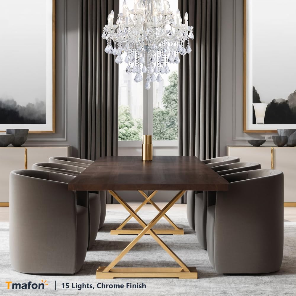 Modern Crystal Chandeliers for Dining Room - Small Crystals Chandelier Lights for Girls Bedroom, Dining Room, Hallway, Kitchen Island, Bathroom, Closet