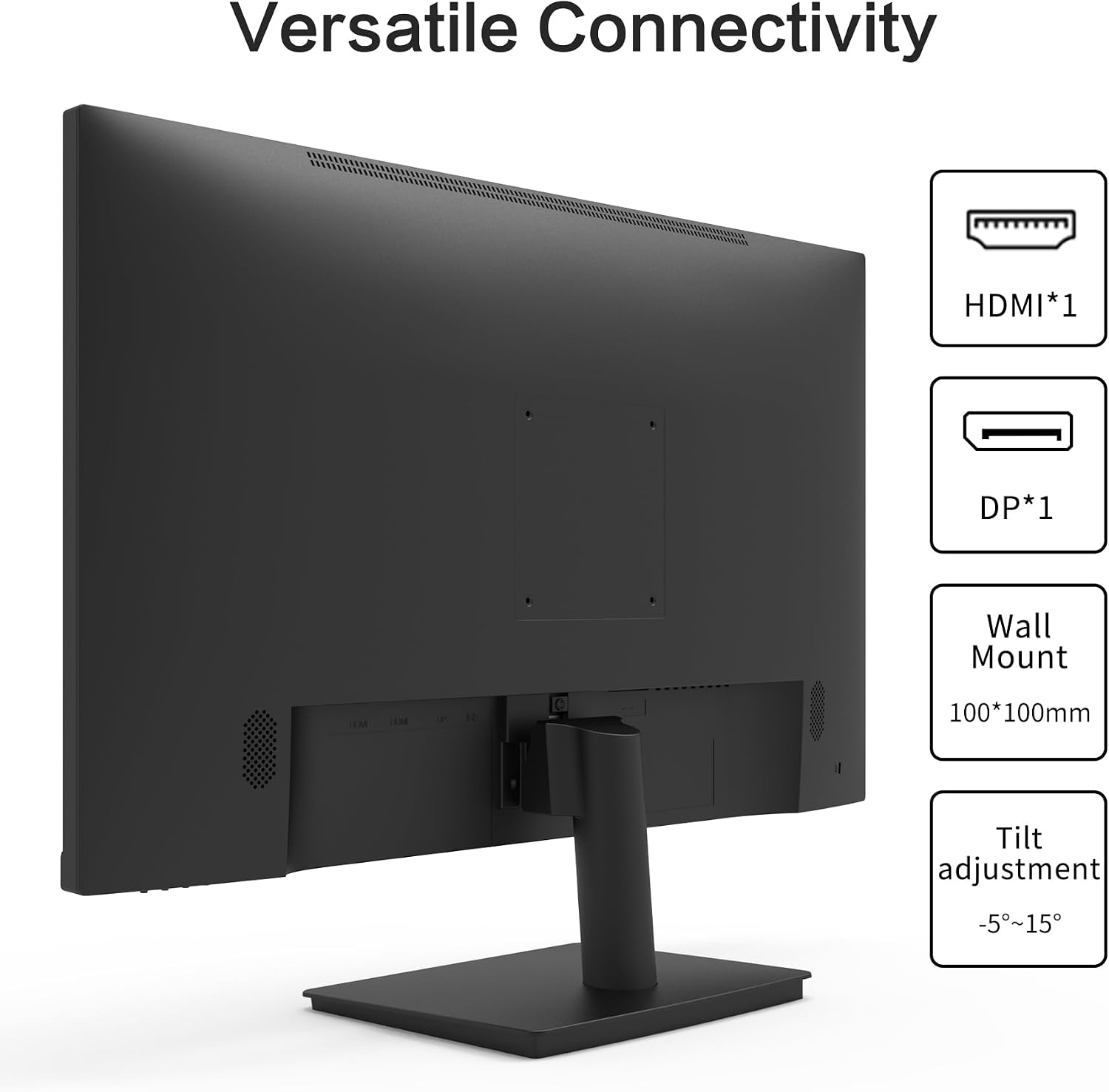 Viewedge 27 inch Monitor with 2K 2560 x 1440 IPS Panel 75hz | Computer Monitor 27 inch QHD with HDMI, DP and Wall Mountable | Eye Protection PC 1440p Monitor for Working and Gaming