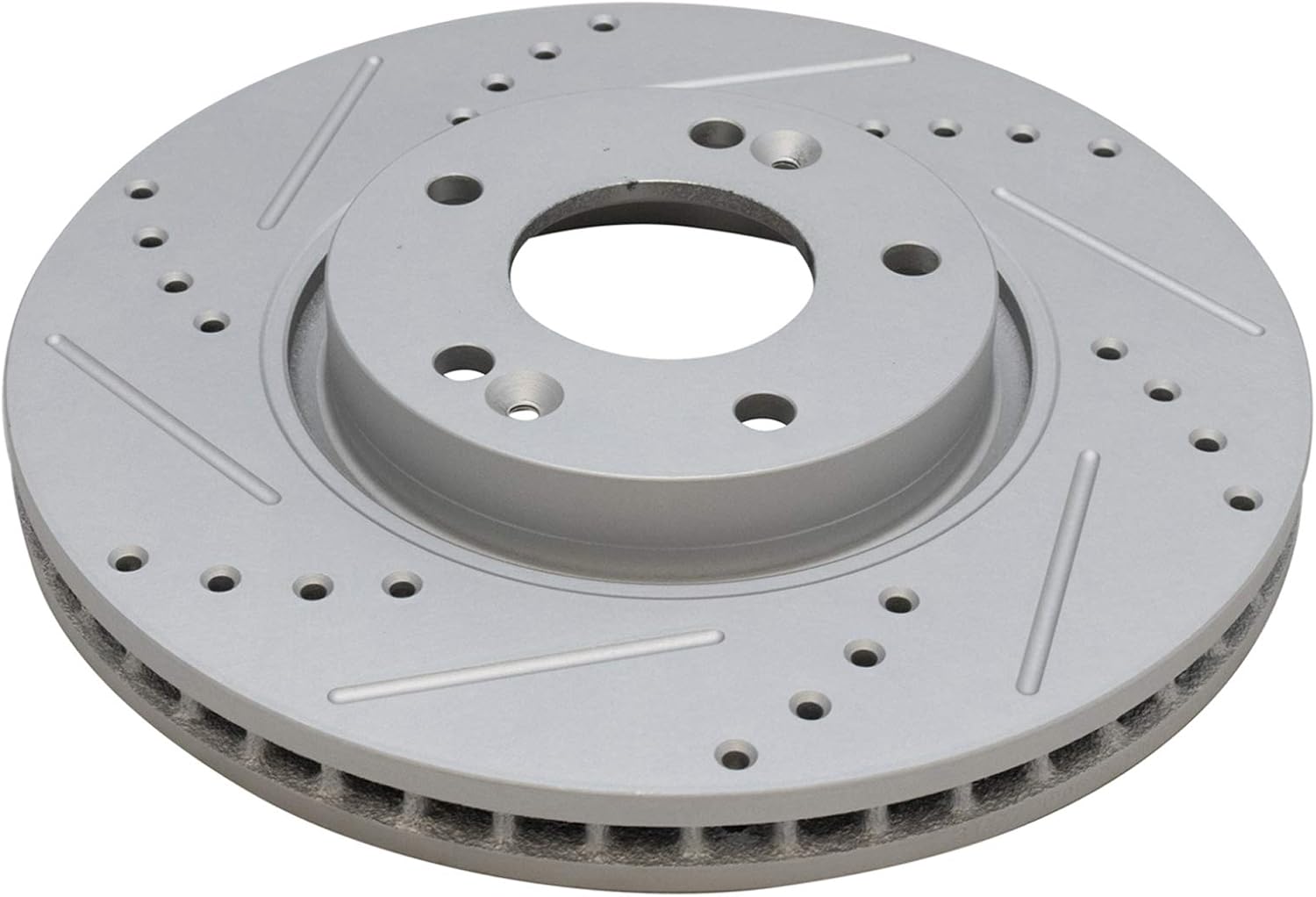 TRQ Performance Front and Rear Brake Rotor Set G Coated Drilled and Slotted Compatible with 2010-2013 Kia Forte Forte Koup