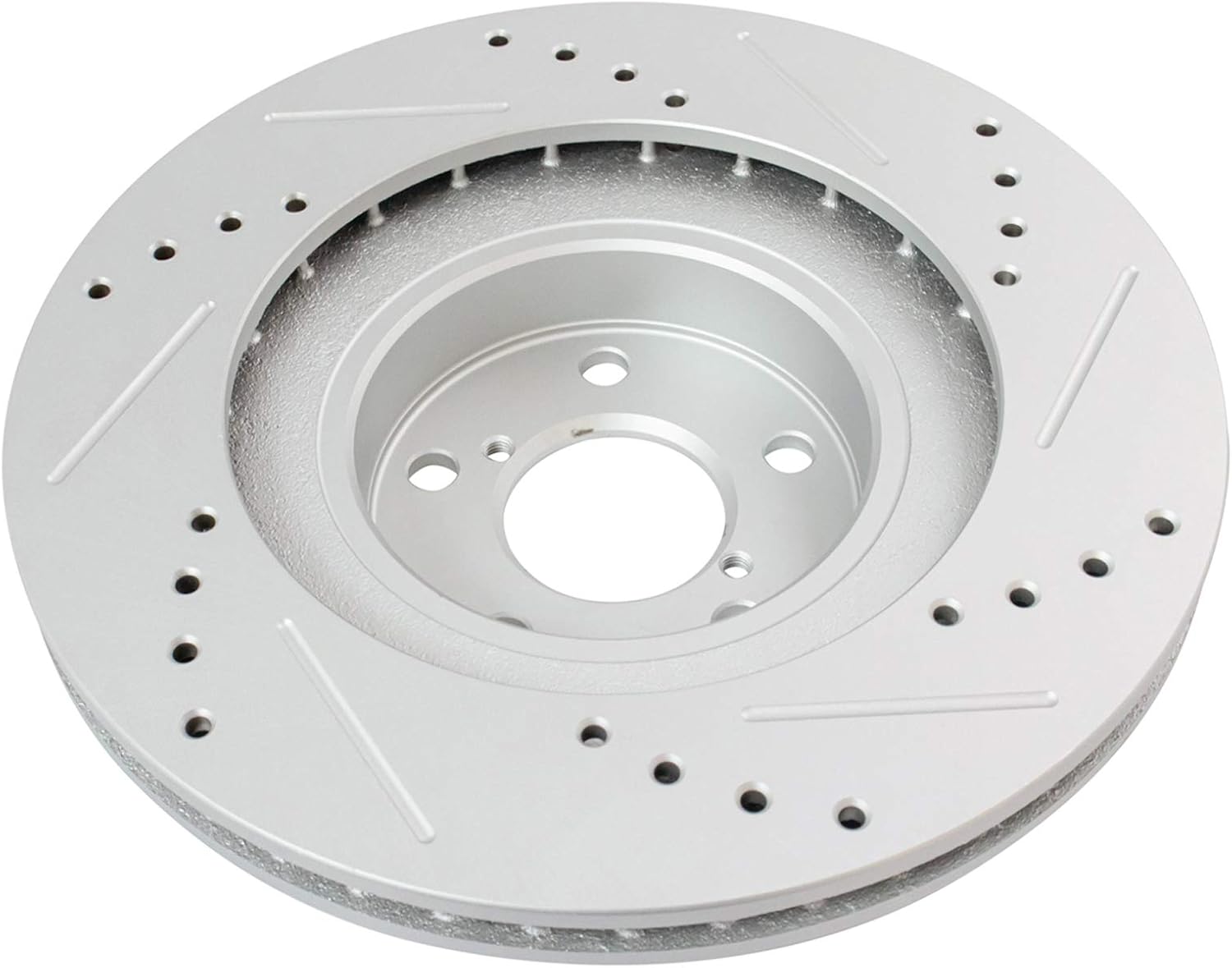 TRQ Performance Front and Rear Brake Rotor Set G Coated Drilled and Slotted Compatible with 2005-2006 Saab 9-2X 2003-2008 Subaru Forester 2002-2005 Impreza