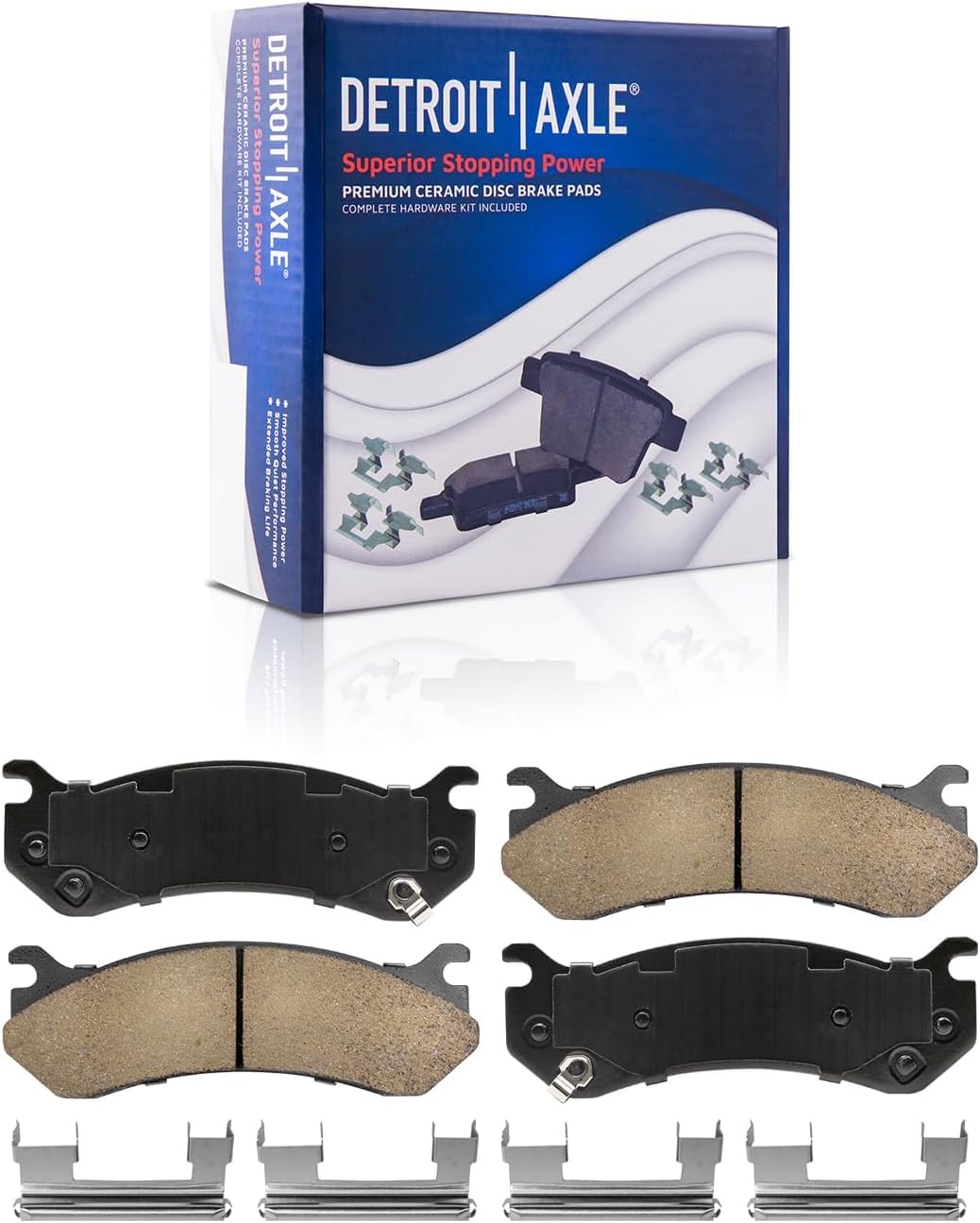 Detroit Axle - Front Brake Kit for Chevrolet GMC Silverado Suburban Sierra Savana Yukon XL 1500 Tahoe Cadillac Escalade, Drilled Slotted Disc Brake Rotors Ceramic Brakes Pads : 12' inch Rotor